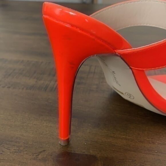 Anne Michelle bright neon orange pumps size 7 - Picture 7 of 7